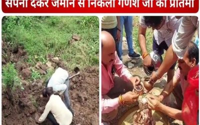 “मैं यहां हूं!” — बावड़ी के पास खुदाई में निकलीं गणेश प्रतिमाएं, चमत्कार मानकर उमड़े श्रद्धालु
