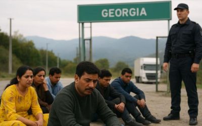 जॉर्जिया बॉर्डर पर भारतीयों के साथ अमानवीय व्यवहार, 5 घंटे ठंड में सड़क पर बैठाया