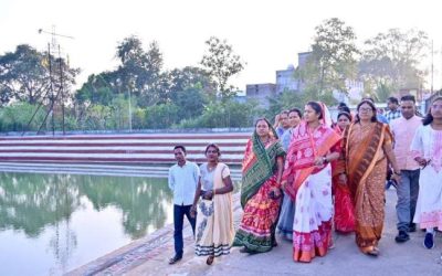 छठ पर्व की तैयारी का लिया जायजा – मंत्री लक्ष्मी राजवाड़े ने किया भटगांव छठ घाट का निरीक्षण