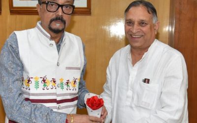 राज्यपाल डेका से छत्तीसगढ़ दिव्यांगजन वित्त विकास निगम के अध्यक्ष कावड़िया ने की सौजन्य भेंट