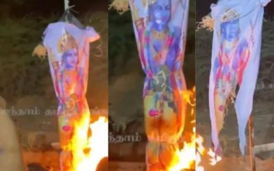 तमिलनाडु में भगवान राम की तस्वीर जलाने पर बागेश्वर बाबा का फूटा गुस्सा, कहा- रावण की औलाद हैं ये लोग