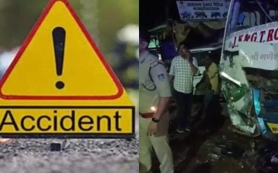 जबलपुर में दुर्गा पंडाल में घुसी तेज रफ्तार बस, 1 की मौत 20 लोग घायल, बस फूंकने की कोशिश