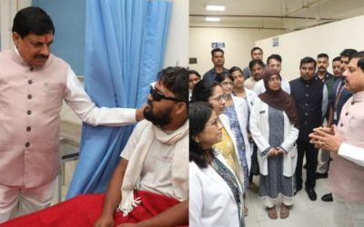 CM मोहन यादव पहुंचे हमीदिया अस्पताल, कार्बाइड गन से घायल लोगों से मिले और जाना हाल