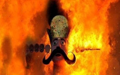 सुबह ही कर दिया लंकापति का दहन! चुपके से आए, रावण के पुतले को आग लगाकर भागे